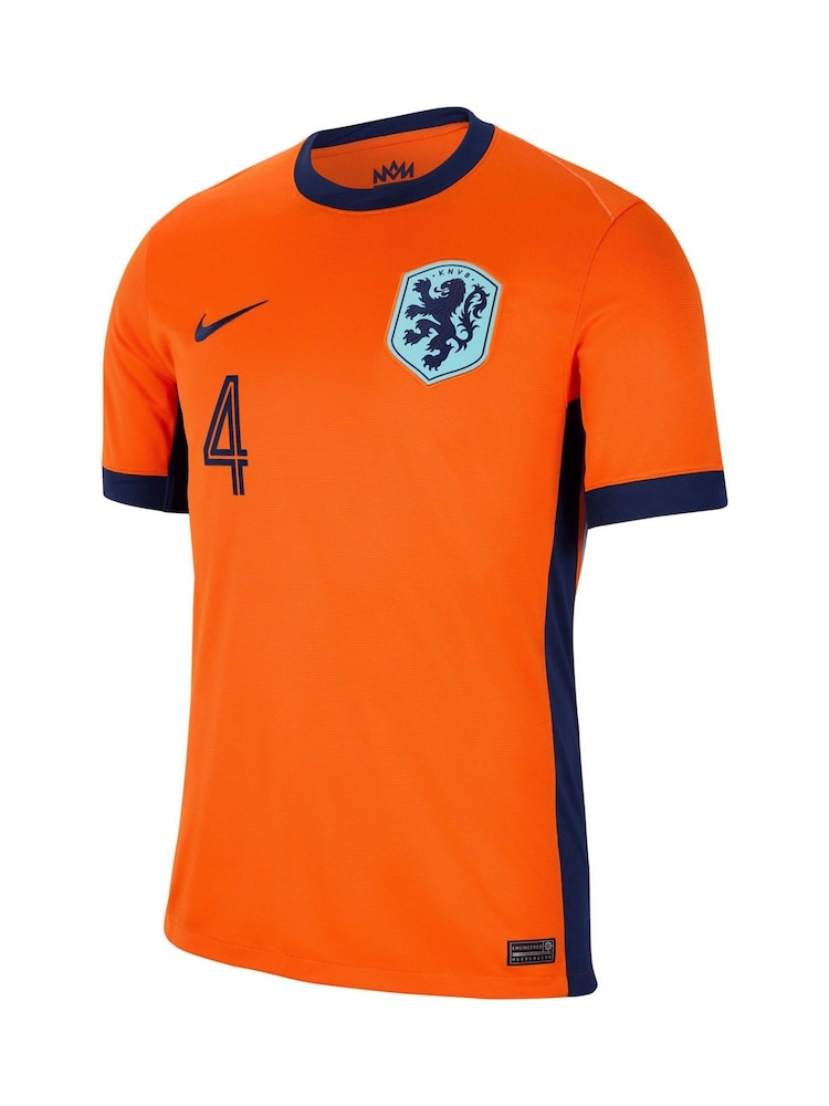 Nike Orange Netherlands Home Stadium Shirt 2024 - Image 2 of 3