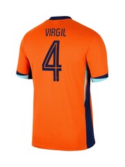 Nike Orange Netherlands Home Stadium Shirt 2024 - Image 3 of 3