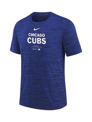 Fanatics Youth Blue MLB Chicago Cubs Practice Velocity T-Shirt - Image 3 of 3