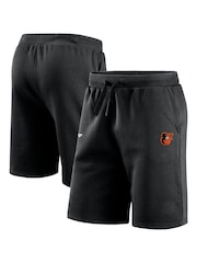 Fanatics MLB Baltimore Orioles Primary Logo Graphic Fleece Black Shorts - Image 1 of 3
