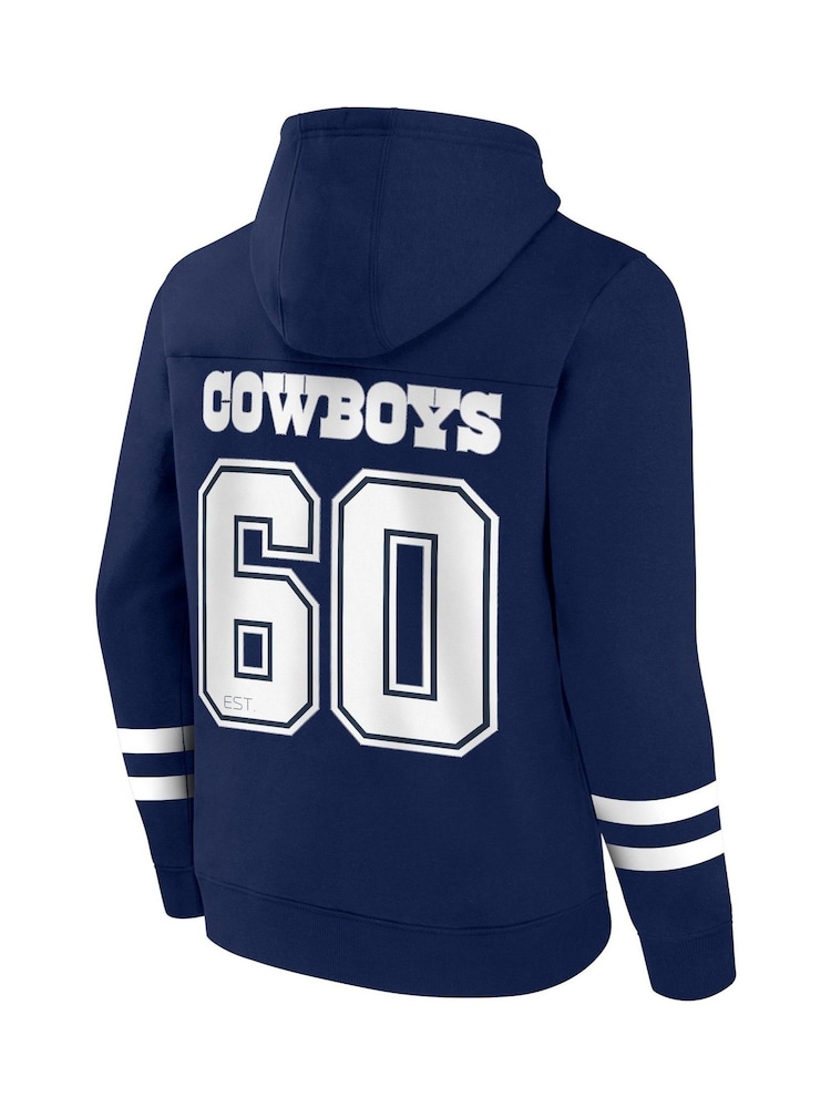 Fanatics Blue NFL Dallas Cowboys Foundations Pullover Hoodie - Image 3 of 3