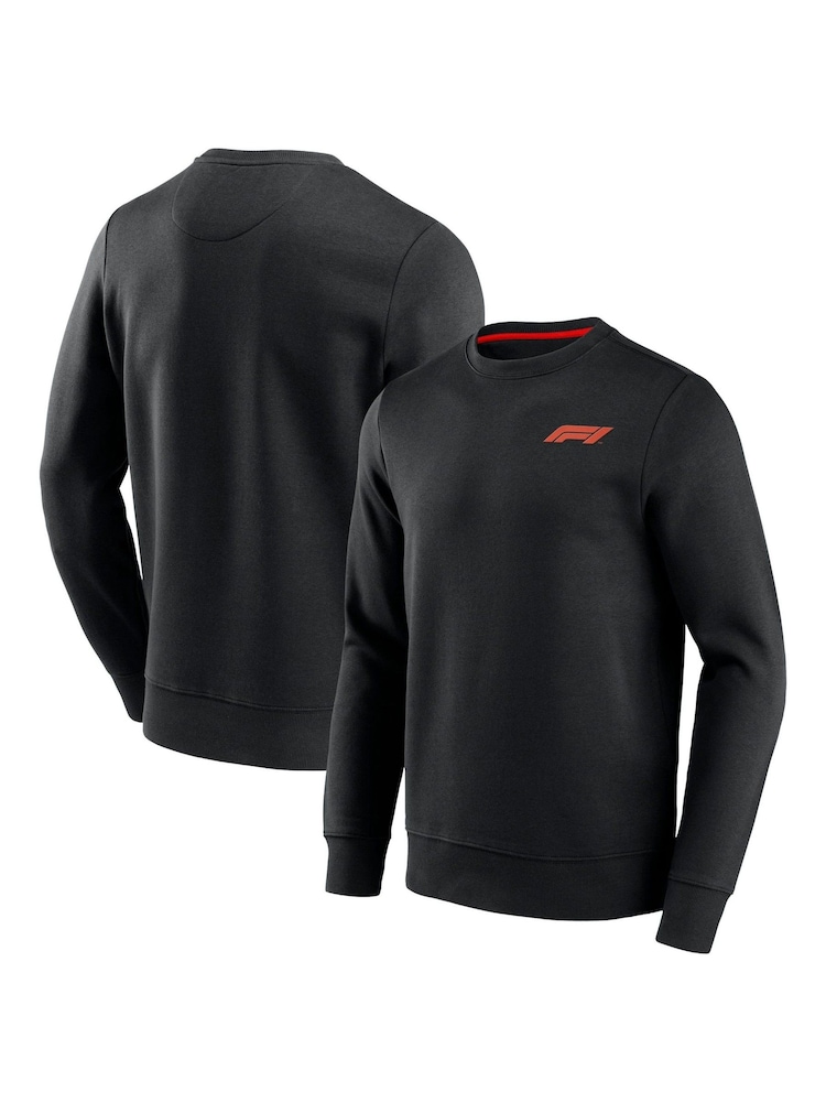 Fanatics F1 Formula 1 Essentials Logo Crew Black Sweatshirt - Image 1 of 3