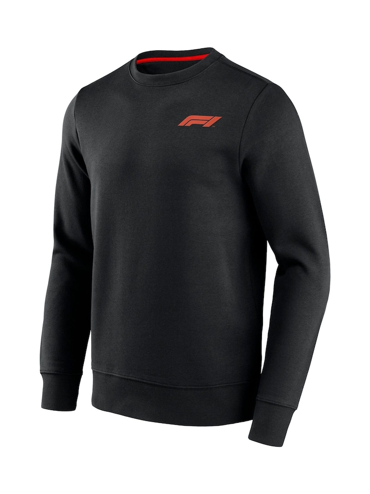 Fanatics F1 Formula 1 Essentials Logo Crew Black Sweatshirt - Image 2 of 3