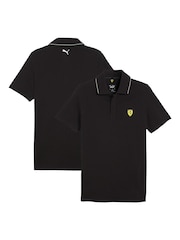 Puma F1 Scuderia Ferrari Race 100% Cotton Black Polo Shirt - Imagen 1 de 3