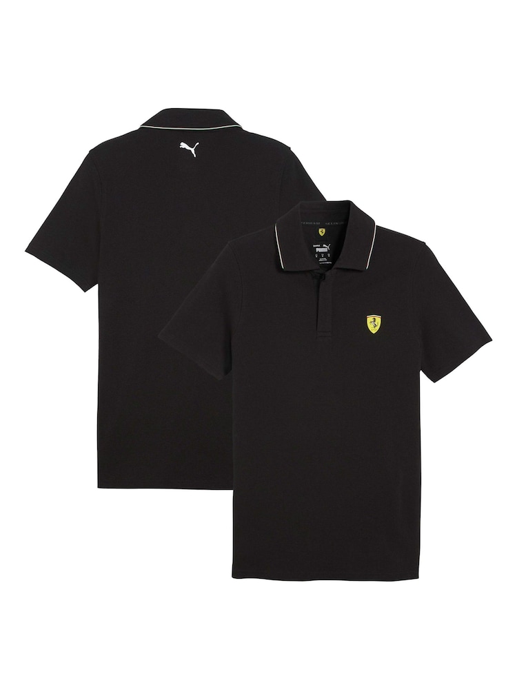 Puma F1 Scuderia Ferrari Race 100% Cotton Black Polo Shirt - Imagen 1 de 3