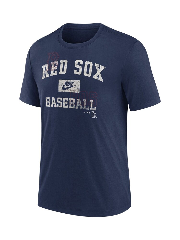 Fanatics Blue MLB Boston Red Sox Cooperstown Arch Threads Triblend T-Shirt - Image 2 of 3