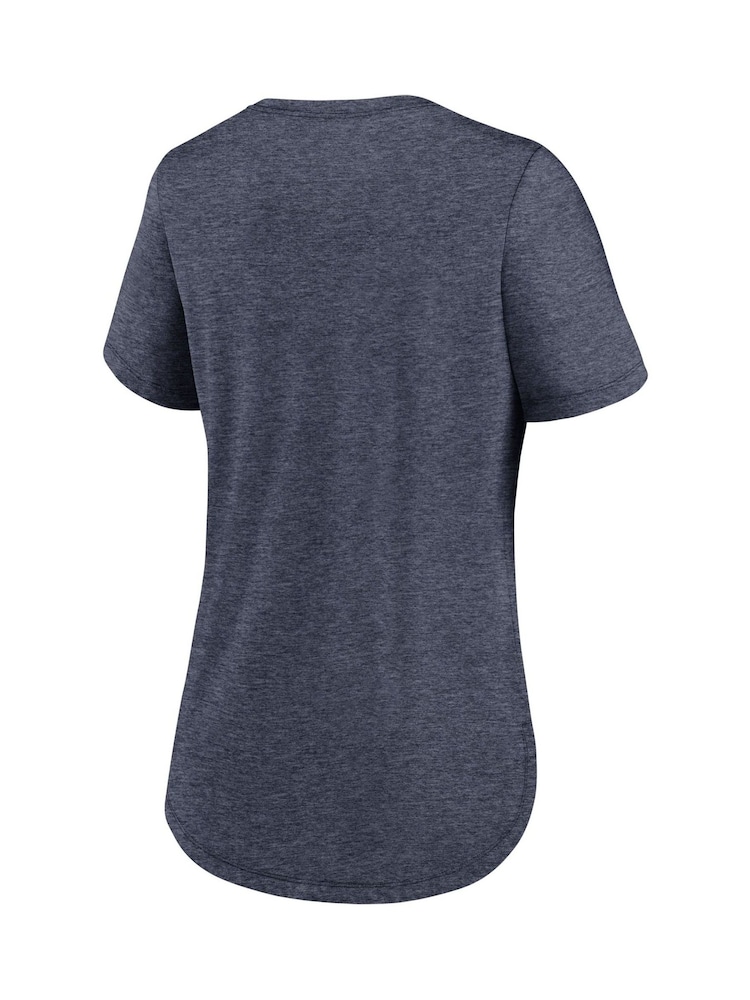 Fanatics Blue MLB Boston Red Sox Knockout Team Stack Triblend Womens T-Shirt - Image 2 of 3