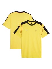 Puma Yellow F1 Scuderia Ferrari Race MT7 100% Cotton T-Shirt - Image 3 of 5