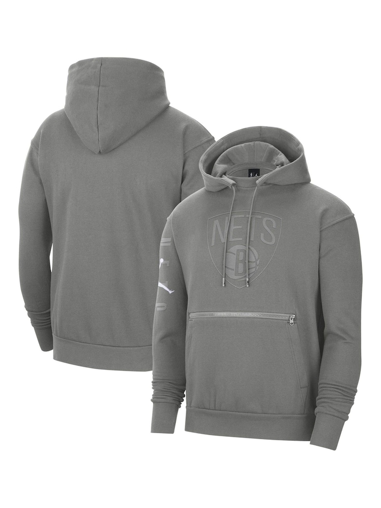 Fanatics Grey NBA Brooklyn Nets Statement Hoodie - Image 1 of 3