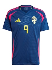 adidas Blue Sweden Away Shirt 2024 with Isak 9 printing - Image 3 of 3