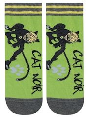 Character Green Miraculous 100% Cotton Socks 3 Pack - Image 2 of 4