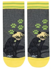 Character Green Miraculous 100% Cotton Socks 3 Pack - Image 3 of 4