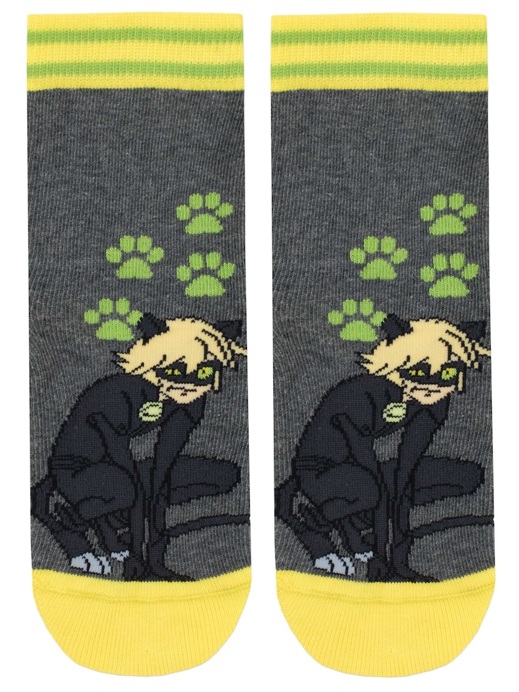 Character Green Miraculous 100% Cotton Socks 3 Pack - Image 3 of 4