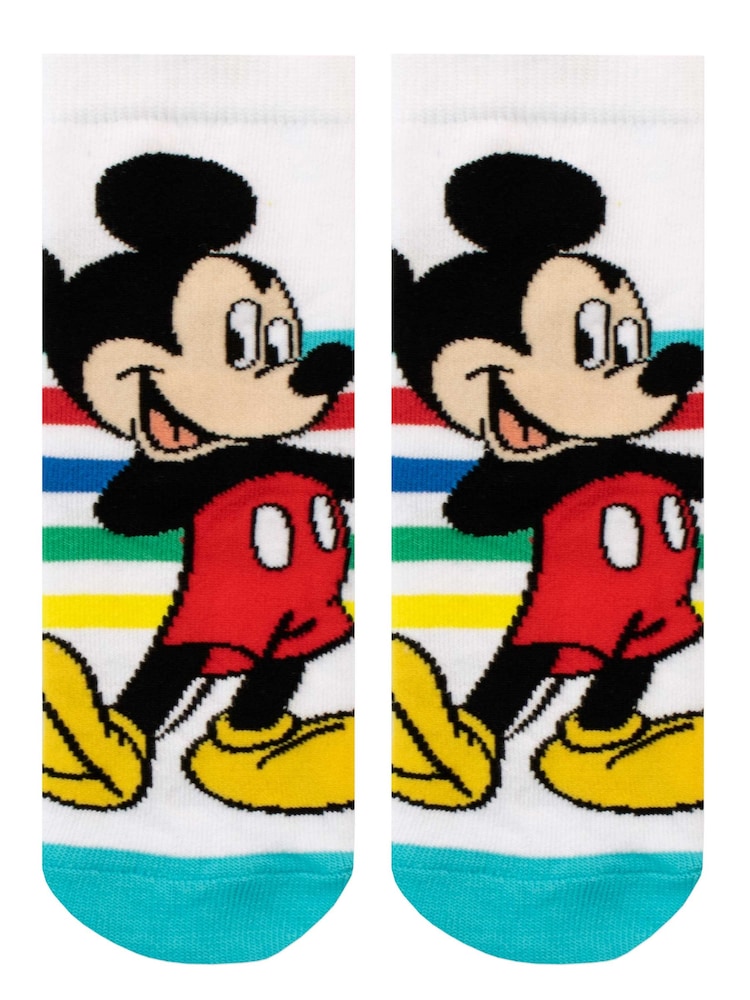 حزمة من 5 جورب قطن 100% بشخصية ميكي ماوس من Character - صورة 5 من 5
