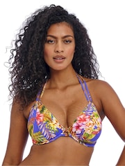 Freya Blue Tiger Valley Halter Bikini Top - Image 3 of 6