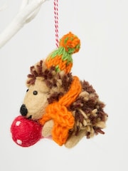 FatFace Multi Hattie Hedgehog Felt Decoration - Image 1 of 2