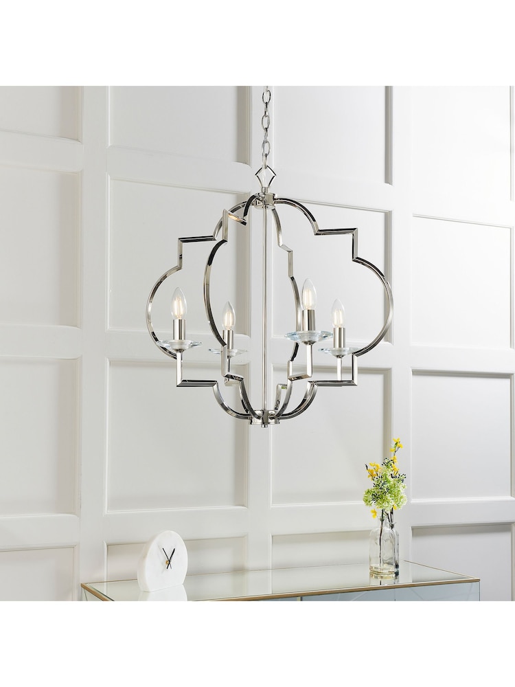 Gallery Home Silver Holdrege Pendant Ceiling Light - Image 2 of 8