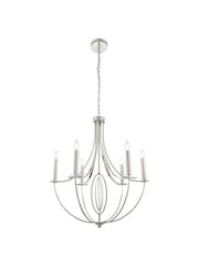 Gallery Home Silver Fairfield 6 Light Pendant Ceiling Light - Image 10 of 10