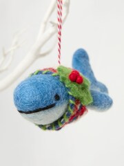 FatFace Blue Wilbur Whale Felt Decoration - Image 2 of 2
