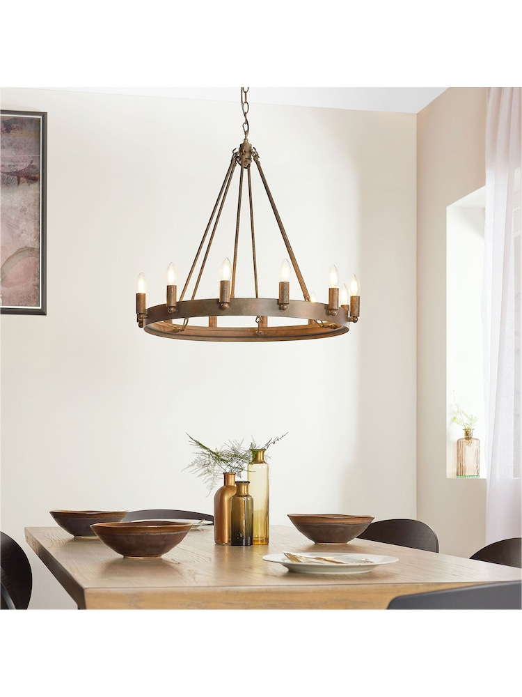 Gallery Home Brown Alliance 12 Light Pendant Ceiling Light - Image 1 of 7