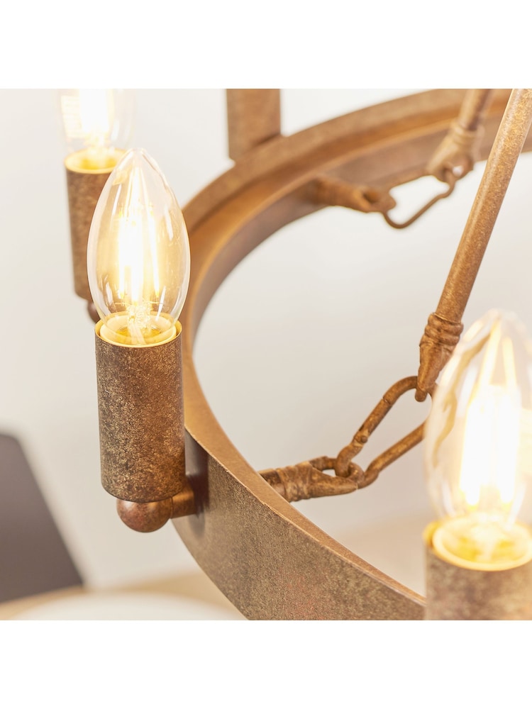 Gallery Home Brown Alliance 12 Light Pendant Ceiling Light - Image 2 of 7