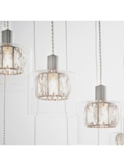 Gallery Home Chrome Wilcox 12 Light Drop Pendant Ceiling Light - Image 3 of 8