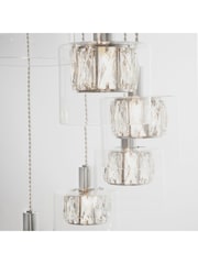 Gallery Home Chrome Wilcox 12 Light Drop Pendant Ceiling Light - Image 4 of 8