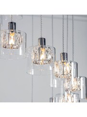 Gallery Home Chrome Wilcox 12 Light Drop Pendant Ceiling Light - Image 5 of 8