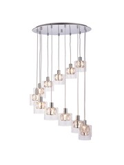 Gallery Home Chrome Wilcox 12 Light Drop Pendant Ceiling Light - Image 7 of 8