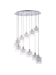 Gallery Home Chrome Wilcox 12 Light Drop Pendant Ceiling Light - Image 8 of 8