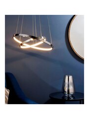 Gallery Home Black/White Valley 2 Pendant Ceiling Light - Image 2 of 9
