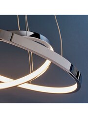 Gallery Home Black/White Valley 2 Pendant Ceiling Light - Image 4 of 9