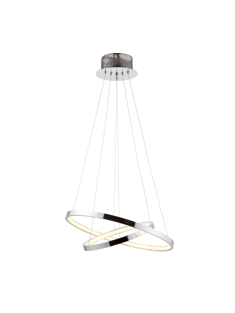 Gallery Home Black/White Valley 2 Pendant Ceiling Light - Image 9 of 9