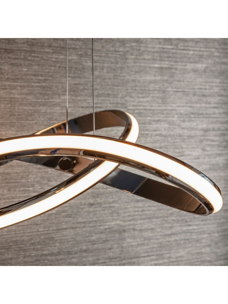 Gallery Home Chrome Fremont Pendant Ceiling Light - Image 2 of 7