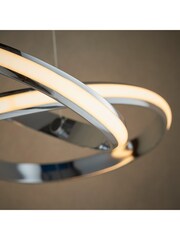 Gallery Home Chrome Fremont Pendant Ceiling Light - Image 3 of 7