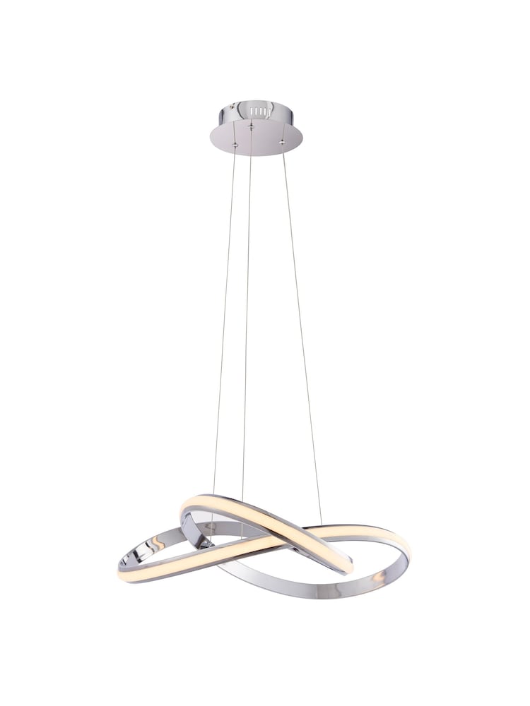 Gallery Home Chrome Fremont Pendant Ceiling Light - Image 7 of 7