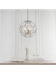 Gallery Home Antique Brass Gibbon 3 Pendant Ceiling Light - Image 1 of 7