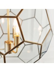 Gallery Home Antique Brass Gibbon 3 Pendant Ceiling Light - Image 3 of 7
