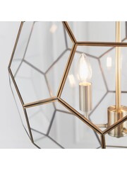 Gallery Home Antique Brass Gibbon 3 Pendant Ceiling Light - Image 7 of 7