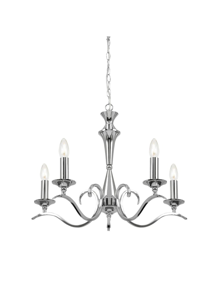 Gallery Home Black/White Davenport 5 Pendant Ceiling Light - Image 1 of 9