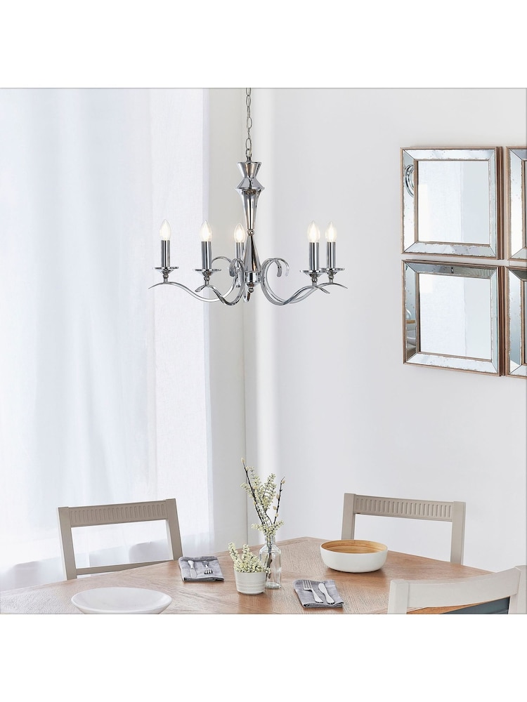 Gallery Home Black/White Davenport 5 Pendant Ceiling Light - Image 15 of 15