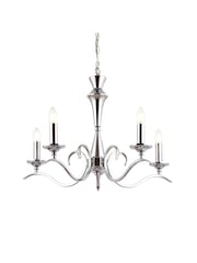 Gallery Home Black/White Davenport 5 Pendant Ceiling Light - Image 7 of 9