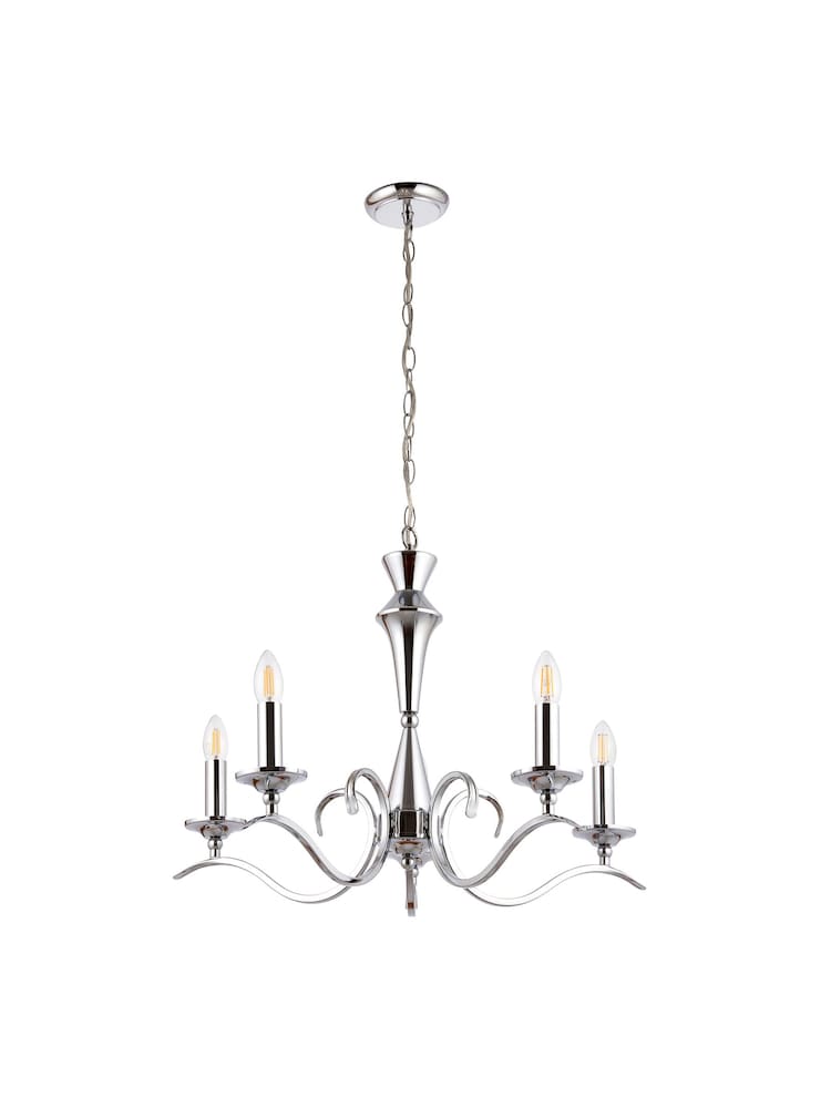 Gallery Home Black/White Davenport 5 Pendant Ceiling Light - Image 9 of 9