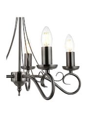 Gallery Home Antique Silver Scotia 5 Light Pendant Ceiling Light - Image 2 of 4