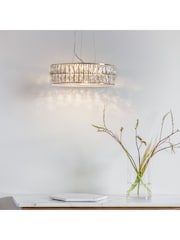 Gallery Home Black/White Wilcox Round 5 Pendant Ceiling Light - Image 5 of 9