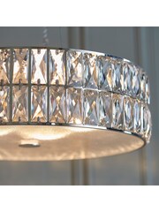 Gallery Home Black/White Wilcox Round 5 Pendant Ceiling Light - Image 6 of 9