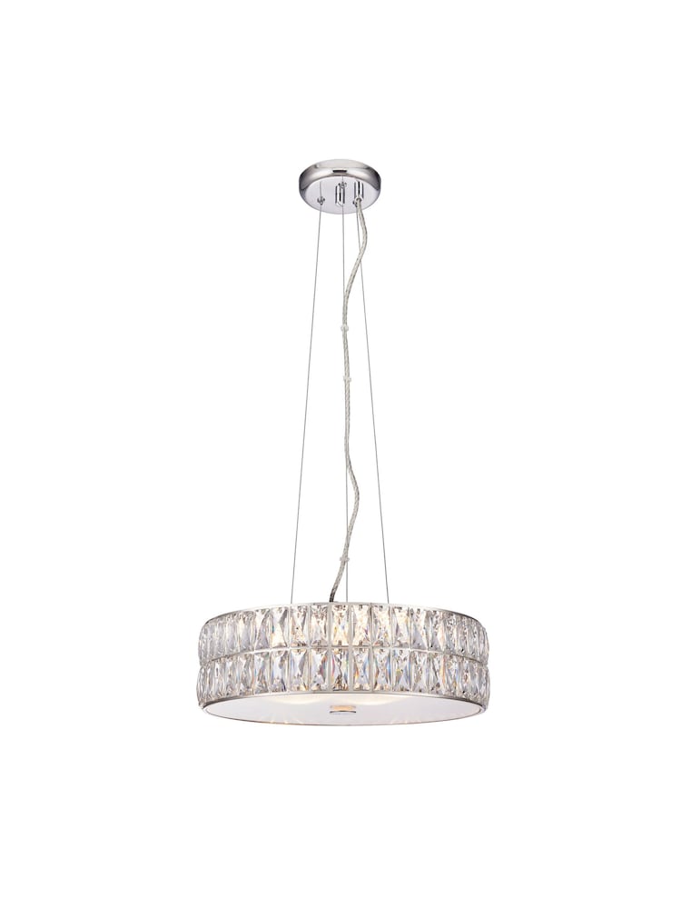 Gallery Home Black/White Wilcox Round 5 Pendant Ceiling Light - Image 9 of 9
