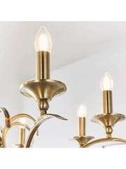 Gallery Home Antique Brass Davenport 8 Light Pendant Ceiling Light - Image 2 of 10