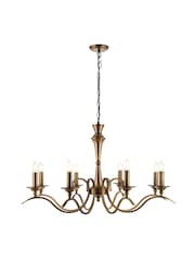 Gallery Home Antique Brass Davenport 8 Light Pendant Ceiling Light - Image 8 of 10
