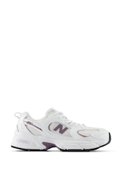 New Balance White/Purple Girls 530 Trainers - Image 1 of 5